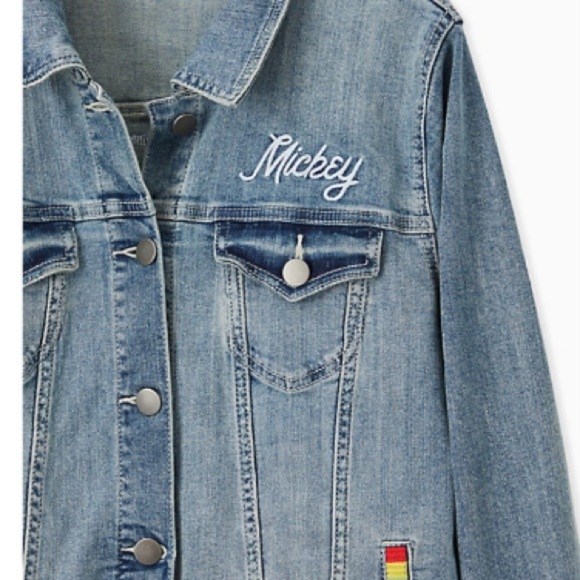 TORRID NWT MICKEY MOUSE RAINBOW DENIM - Picture 4 of 7